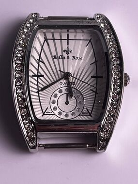 Bella Rose rhinestone watch- New Battery- Needs a strap 28mm face